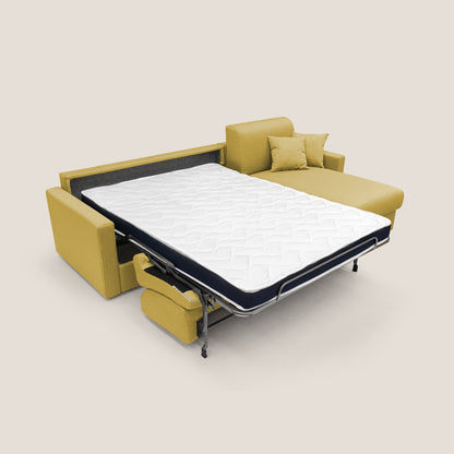 Chris Divano letto angolare 5 posti in tessuto impermeabile T13 giallo