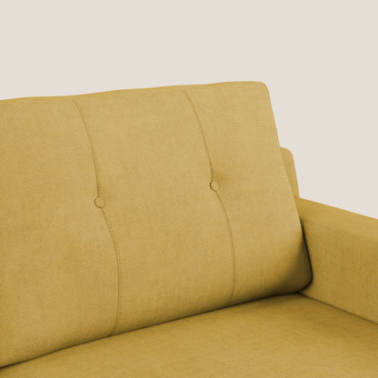 Divano danese moderno in tessuto morbido impermeabile T02 giallo