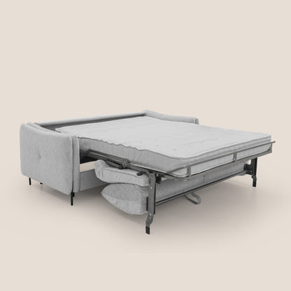 Gregory Divano letto con materasso h18 cm in microfibra effetto velluto impermeabile T09 grigio chiaro 