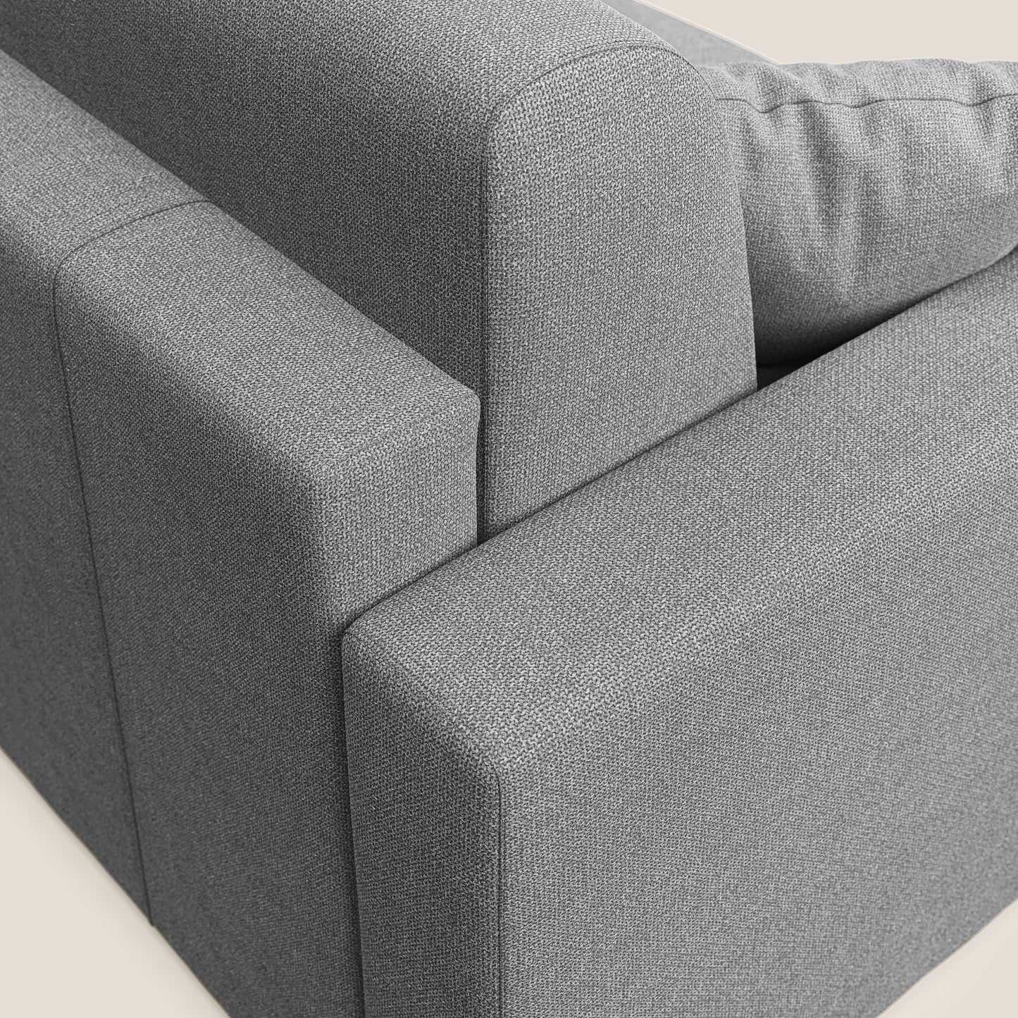 Best Divano letto angolare con penisola in tessuto smacchiabile QuickClean T08 grigio