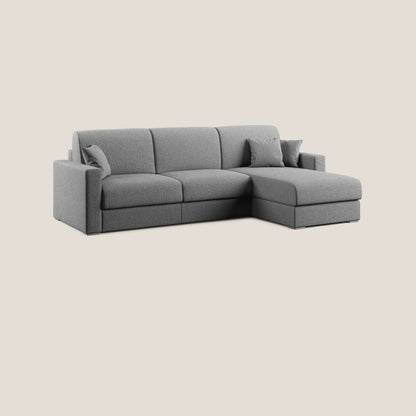 Best Divano letto angolare con penisola in tessuto smacchiabile QuickClean T08 grigio