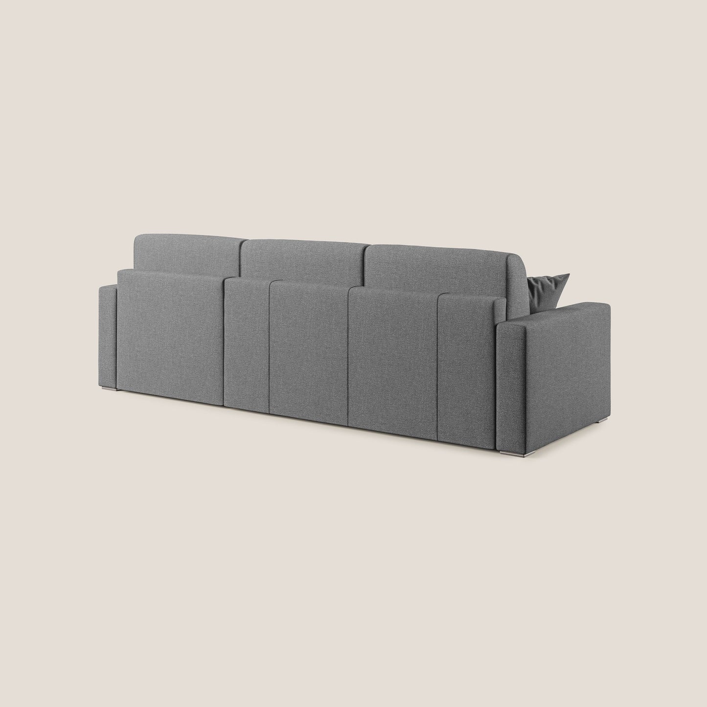 Best Divano letto angolare con penisola in tessuto smacchiabile QuickClean T08 grigio