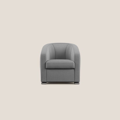 Cloe Poltroncina in tessuto smacchiabile con acqua QuickClean T08 grigio