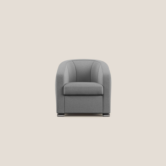 Cloe Poltroncina in tessuto smacchiabile con acqua QuickClean T08 grigio