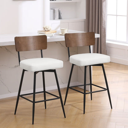 Faux Leather Upholstered Swivel Counter/Bar Stools Set of 2/3/4