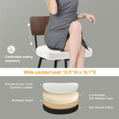 Faux Leather Upholstered Swivel Counter/Bar Stools Set of 2/3/4