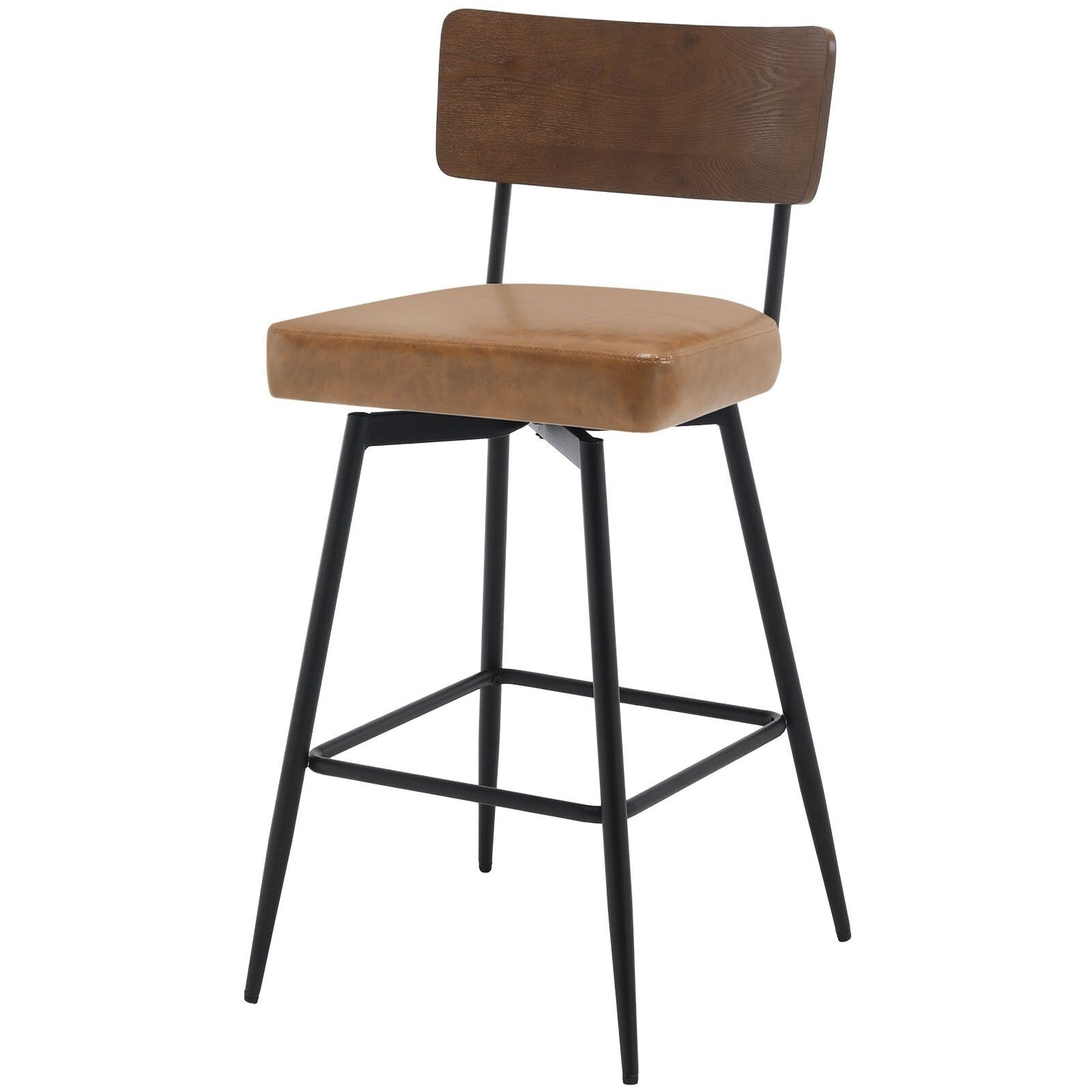 Faux Leather Upholstered Swivel Counter/Bar Stools Set of 2/3/4