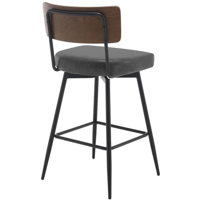 Faux Leather Upholstered Swivel Counter/Bar Stools Set of 2/3/4