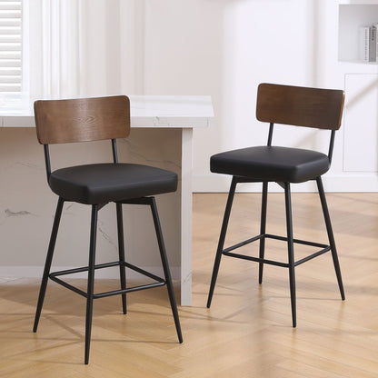 Faux Leather Upholstered Swivel Counter/Bar Stools Set of 2/3/4