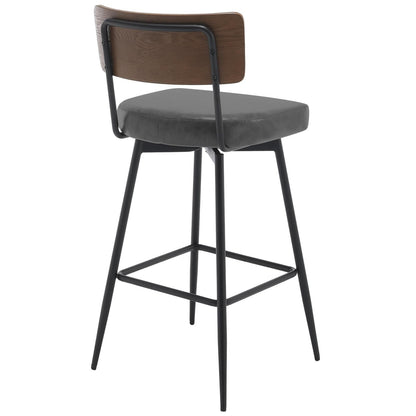 Faux Leather Upholstered Swivel Counter/Bar Stools Set of 2/3/4