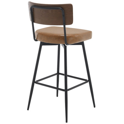 Faux Leather Upholstered Swivel Counter/Bar Stools Set of 2/3/4