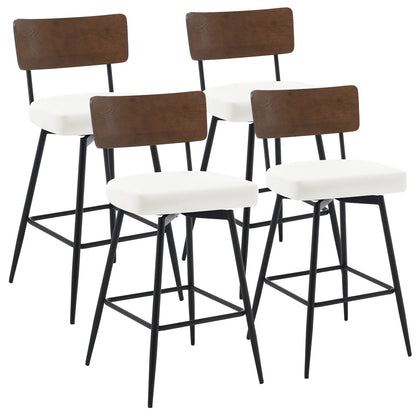 Faux Leather Upholstered Swivel Counter/Bar Stools Set of 2/3/4