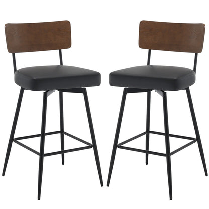Faux Leather Upholstered Swivel Counter/Bar Stools Set of 2/3/4