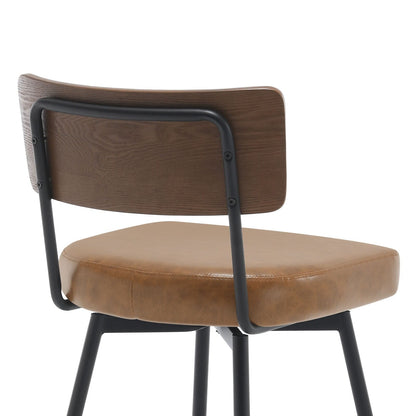 Faux Leather Upholstered Swivel Counter/Bar Stools Set of 2/3/4