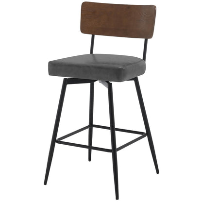 Faux Leather Upholstered Swivel Counter/Bar Stools Set of 2/3/4