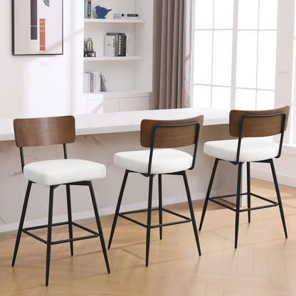 Faux Leather Upholstered Swivel Counter/Bar Stools Set of 2/3/4