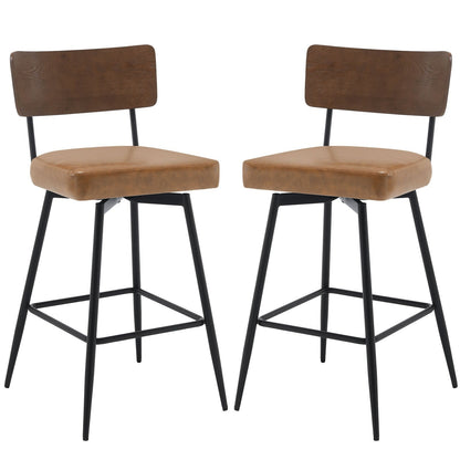 Faux Leather Upholstered Swivel Counter/Bar Stools Set of 2/3/4