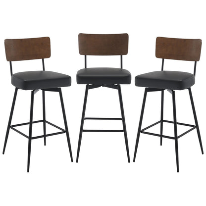 Faux Leather Upholstered Swivel Counter/Bar Stools Set of 2/3/4