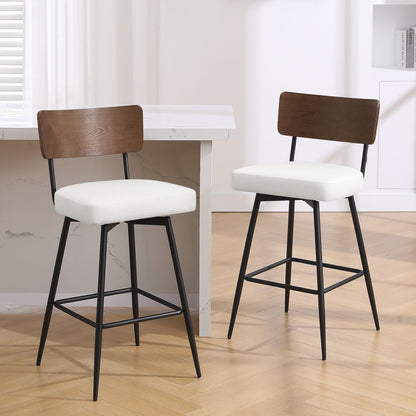 Faux Leather Upholstered Swivel Counter/Bar Stools Set of 2/3/4