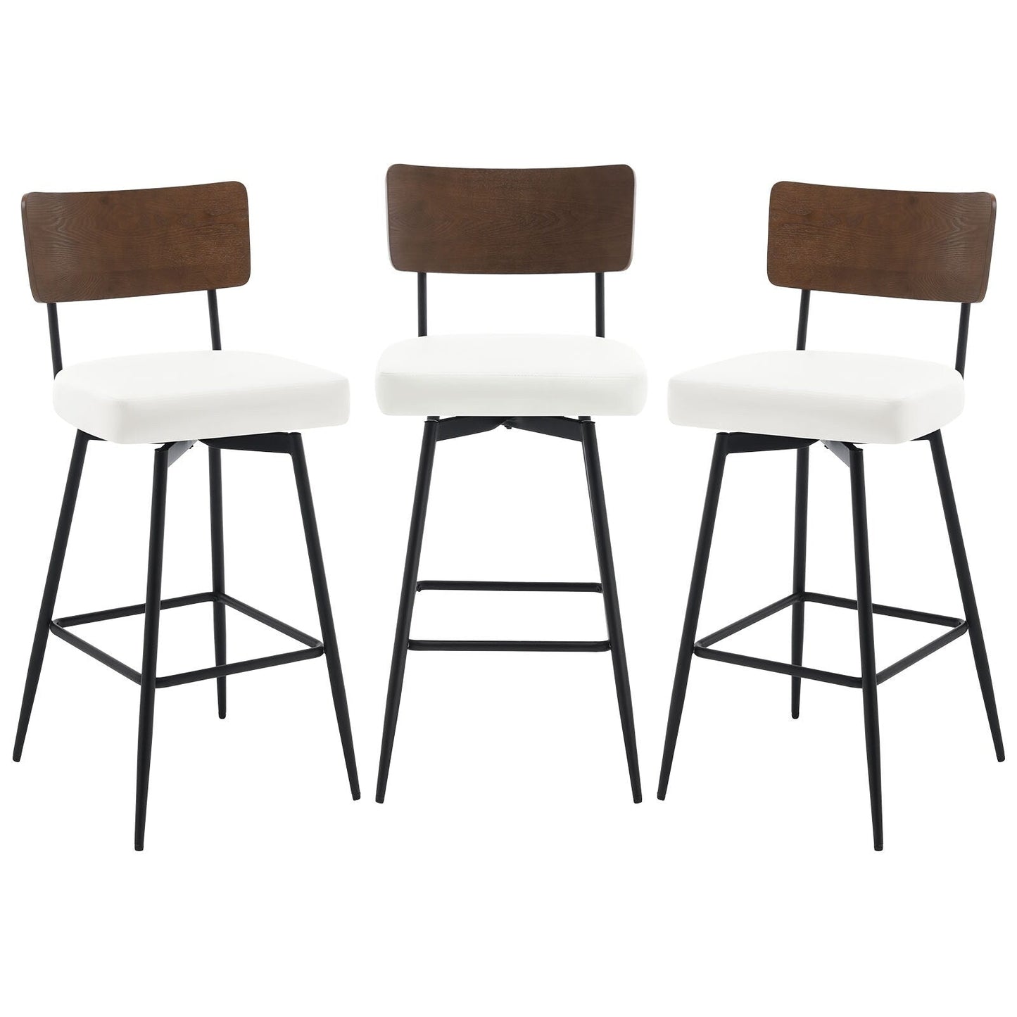 Faux Leather Upholstered Swivel Counter/Bar Stools Set of 2/3/4