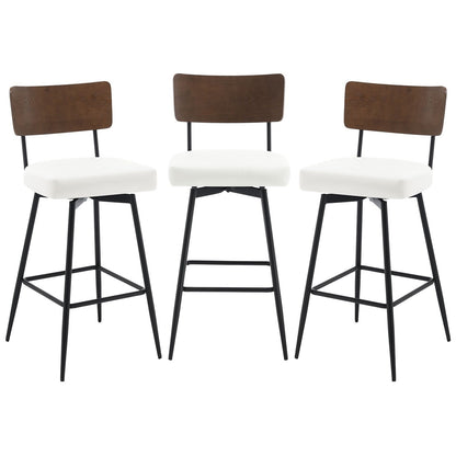 Faux Leather Upholstered Swivel Counter/Bar Stools Set of 2/3/4
