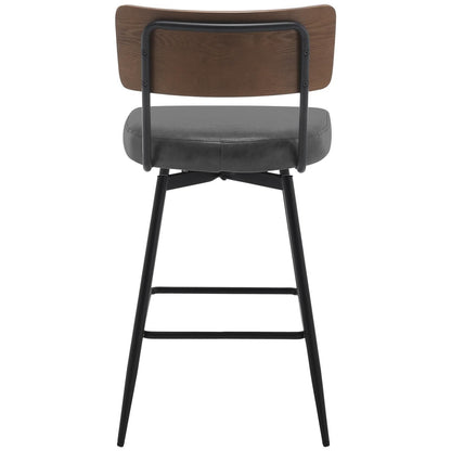 Faux Leather Upholstered Swivel Counter/Bar Stools Set of 2/3/4