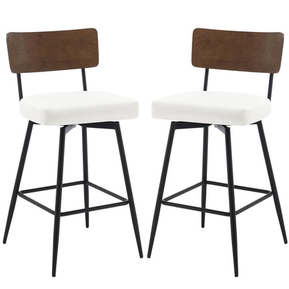 Faux Leather Upholstered Swivel Counter/Bar Stools Set of 2/3/4