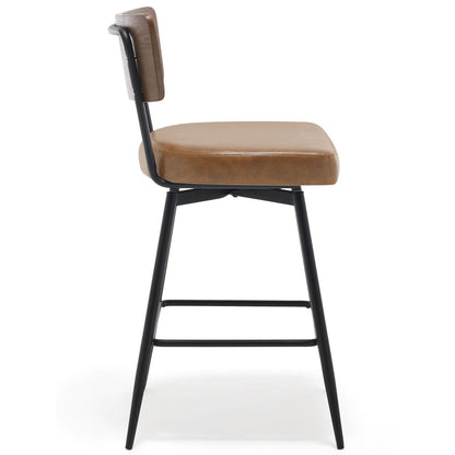 Faux Leather Upholstered Swivel Counter/Bar Stools Set of 2/3/4