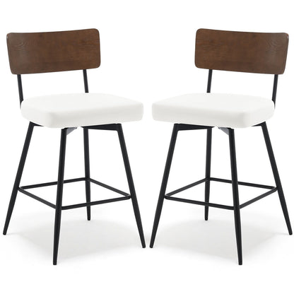 Faux Leather Upholstered Swivel Counter/Bar Stools Set of 2/3/4