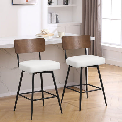 Faux Leather Upholstered Swivel Counter/Bar Stools Set of 2/3/4