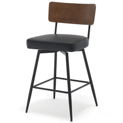 Faux Leather Upholstered Swivel Counter/Bar Stools Set of 2/3/4