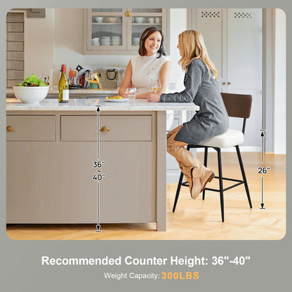 Faux Leather Upholstered Swivel Counter/Bar Stools Set of 2/3/4