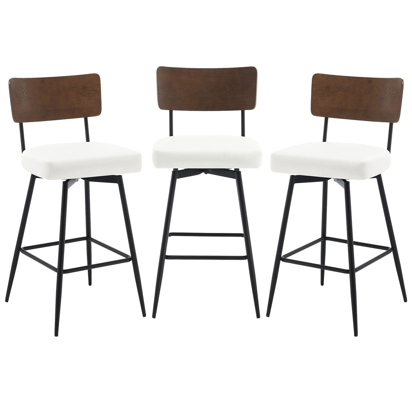 Faux Leather Upholstered Swivel Counter/Bar Stools Set of 2/3/4