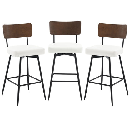 Faux Leather Upholstered Swivel Counter/Bar Stools Set of 2/3/4