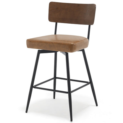 Faux Leather Upholstered Swivel Counter/Bar Stools Set of 2/3/4