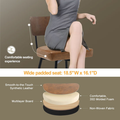 Faux Leather Upholstered Swivel Counter/Bar Stools Set of 2/3/4