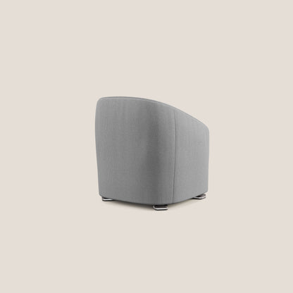 Cloe Poltroncina in tessuto smacchiabile con acqua QuickClean T08 grigio
