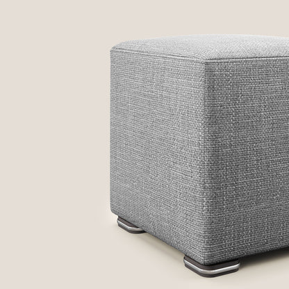 Pouf Cube in morbido tessuto impermeabile ad intreccio melangiato T06 grigio
