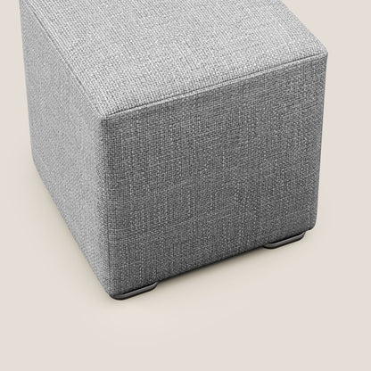 Pouf Cube in morbido tessuto impermeabile ad intreccio melangiato T06 grigio