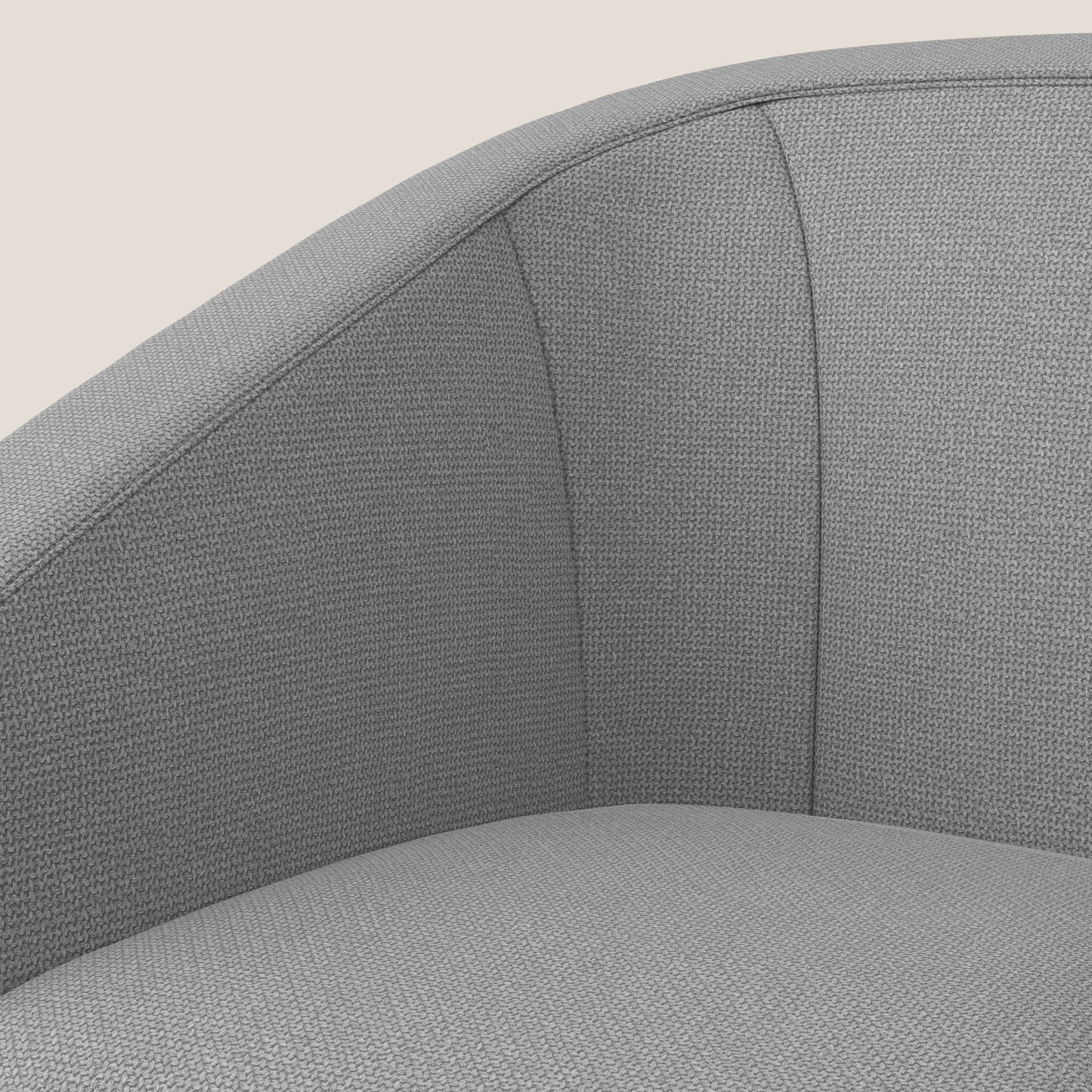 Cloe Poltroncina in tessuto smacchiabile con acqua QuickClean T08 grigio