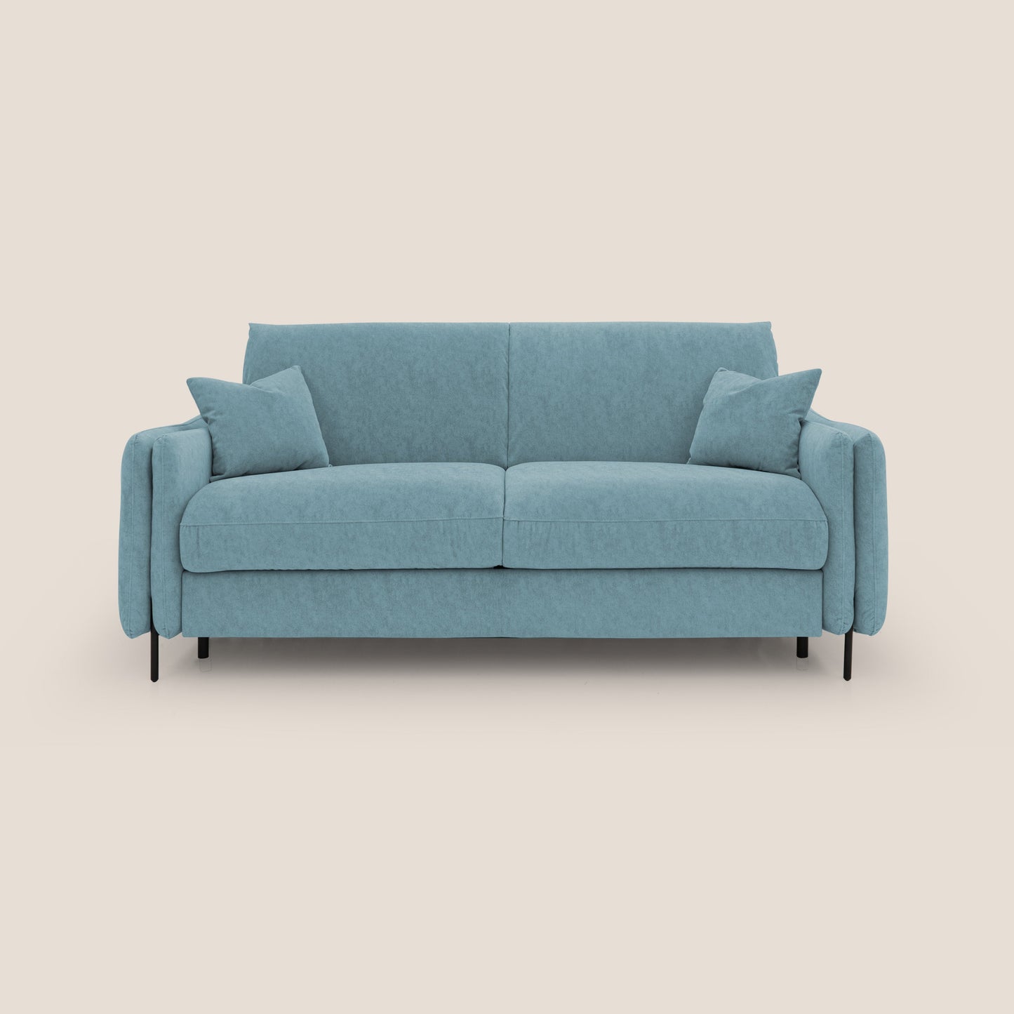 Gregory Divano letto con materasso h18 cm in microfibra effetto velluto impermeabile T09 carta da zucchero 