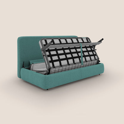 Gransasso Divano letto matrimoniale dal DESIGN innovativo in tessuto impermeabile T03 verde acqua