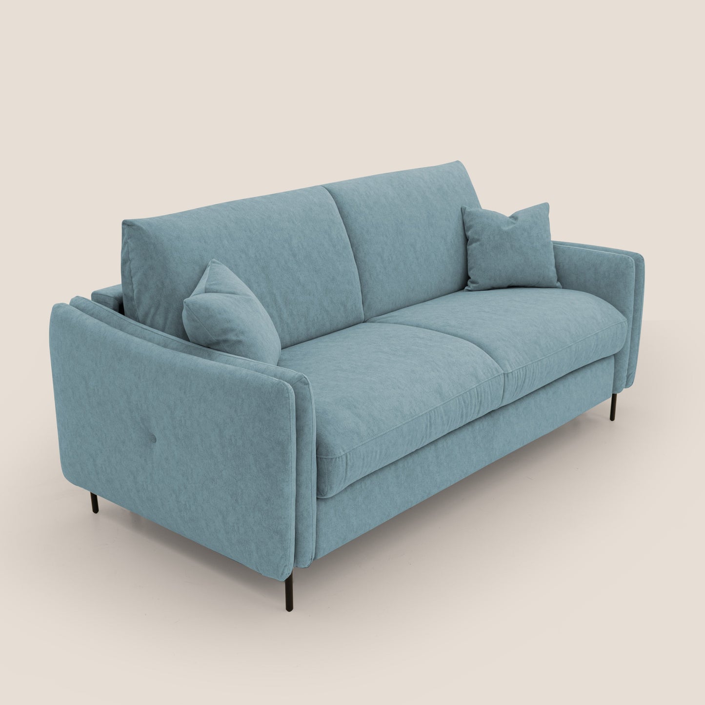 Gregory Divano letto con materasso h18 cm in microfibra effetto velluto impermeabile T09 carta da zucchero 