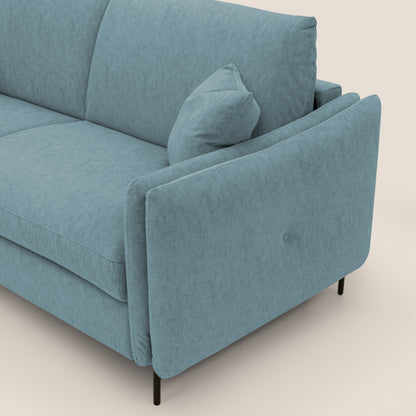 Gregory Divano letto con materasso h18 cm in microfibra effetto velluto impermeabile T09 carta da zucchero 