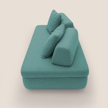 Gransasso Divano letto matrimoniale dal DESIGN innovativo in tessuto impermeabile T03 verde acqua