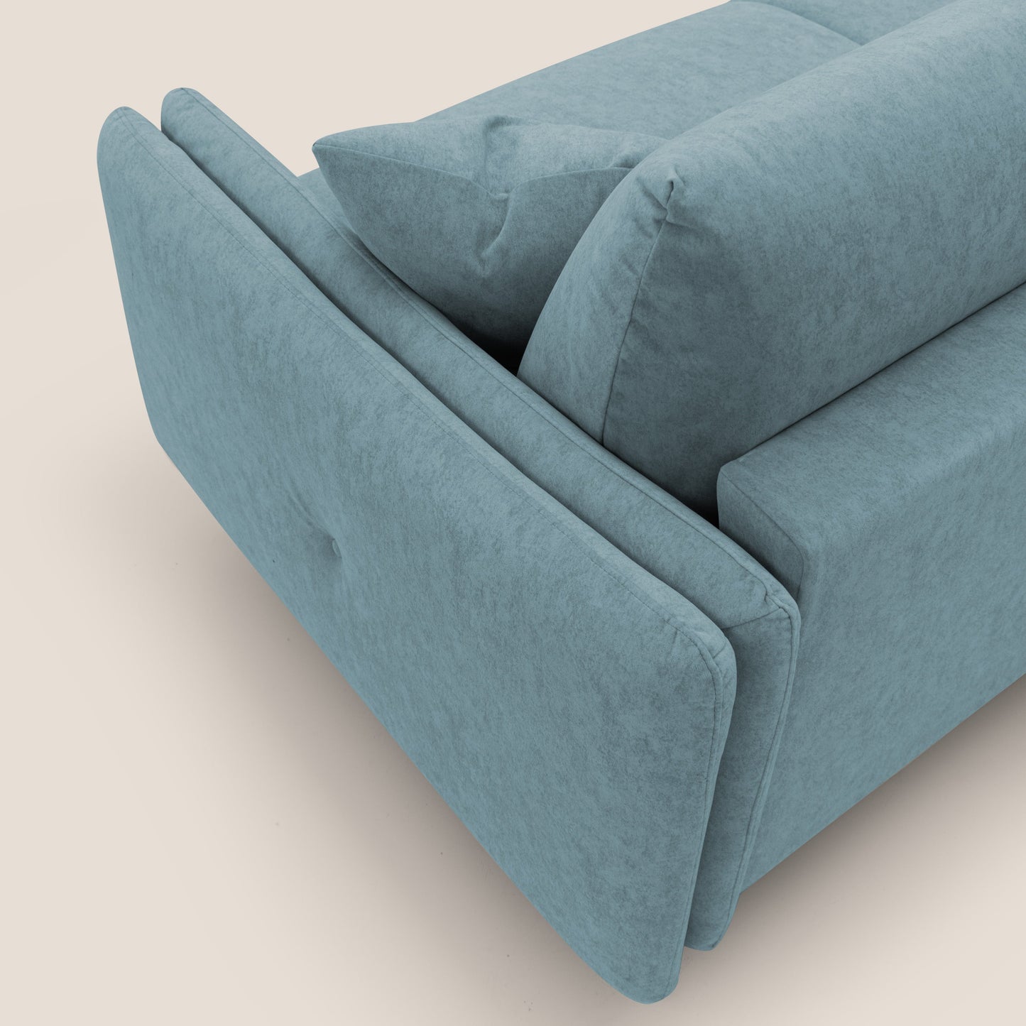 Gregory Divano letto con materasso h18 cm in microfibra effetto velluto impermeabile T09 carta da zucchero 