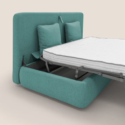 Gransasso Divano letto matrimoniale dal DESIGN innovativo in tessuto impermeabile T03 verde acqua