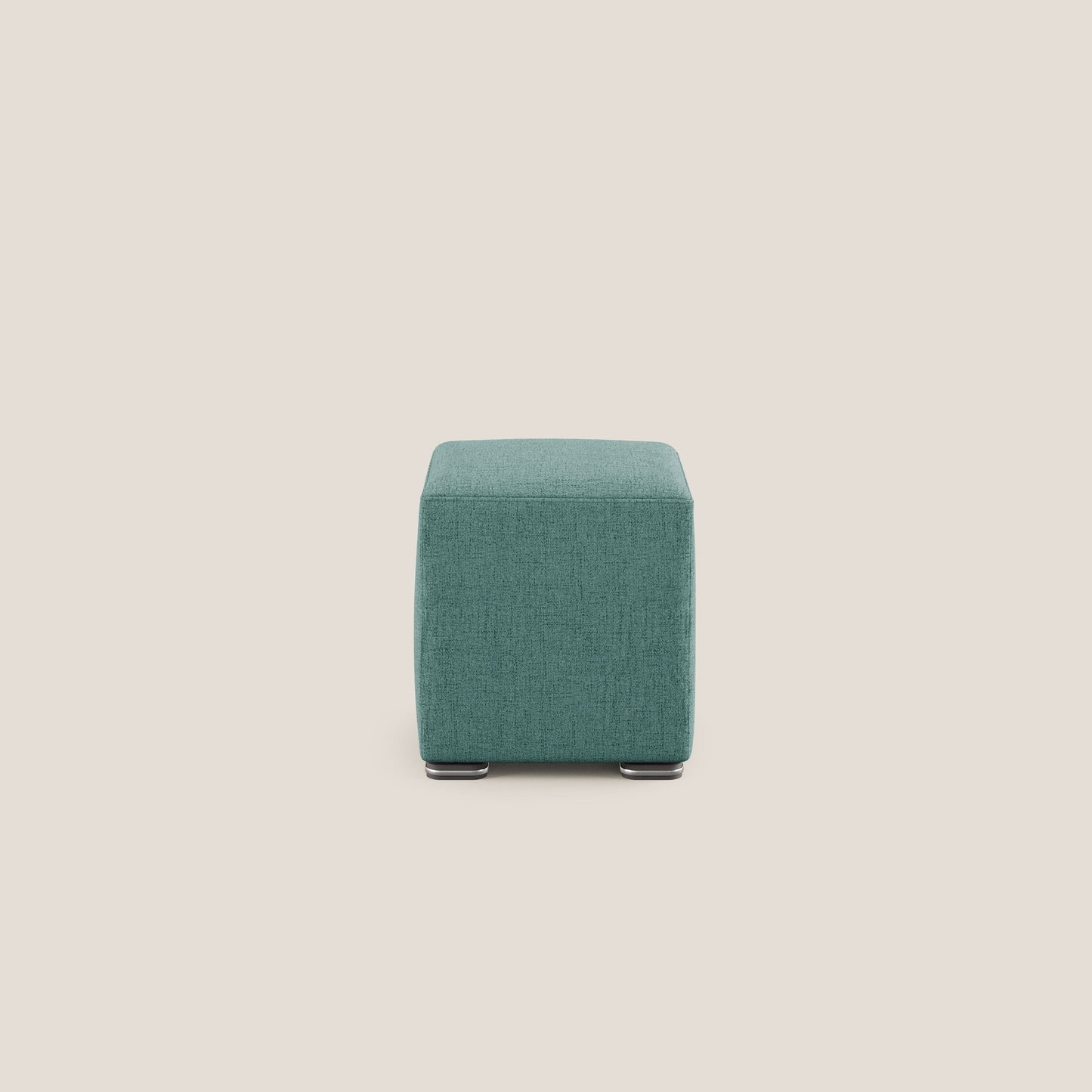 Pouf cubo in tessuto morbido impermeabile T03 verde acqua