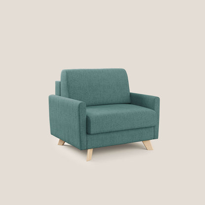 Edgar poltrona letto in tessuto felis impermeabile T03 verde acqua