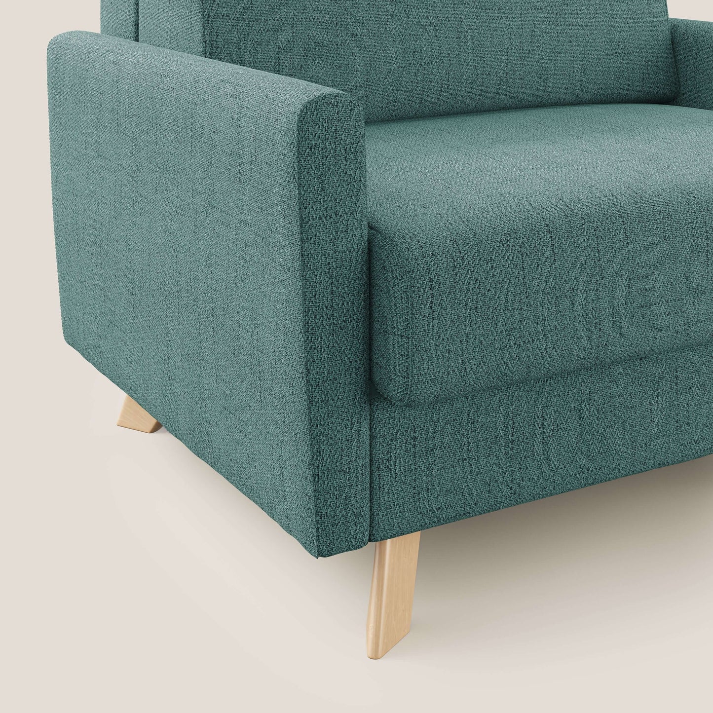 Edgar poltrona letto in tessuto felis impermeabile T03 verde acqua